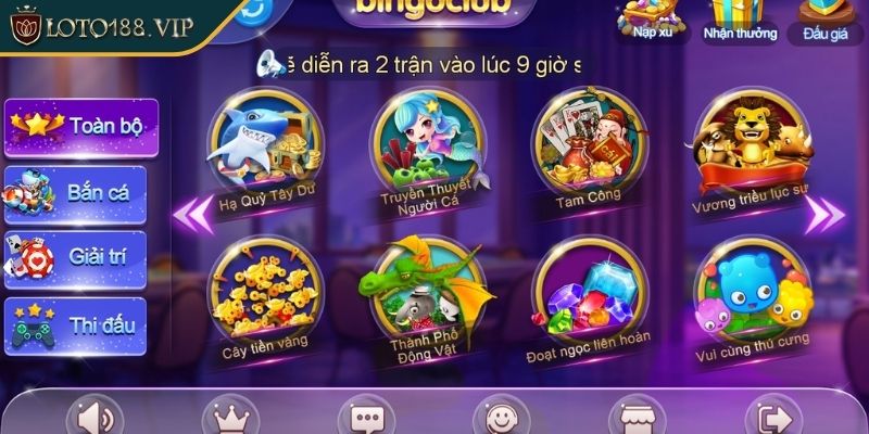 Lựa chọn trò chơi Bắn Cá Bingo